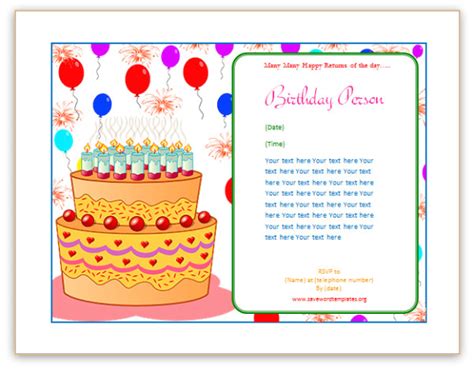 Birthday Card Template Word – emmamcintyrephotography.com